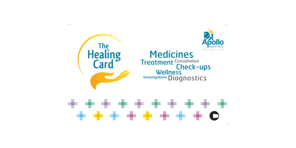 Apollo Pharmacy / The Healing Card logo